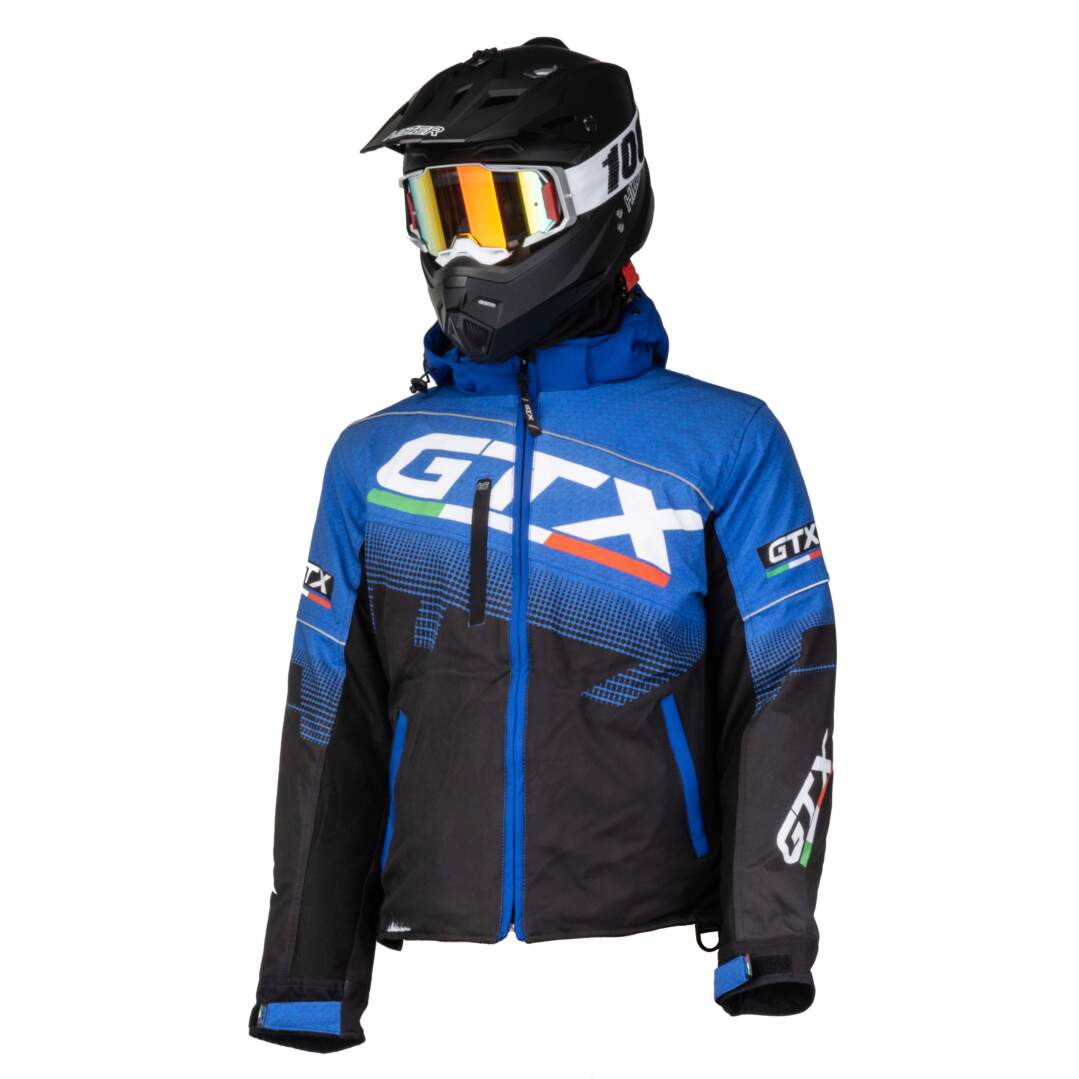 Куртка для снегохода GTX №1 black-blue (текстиль) (XL)